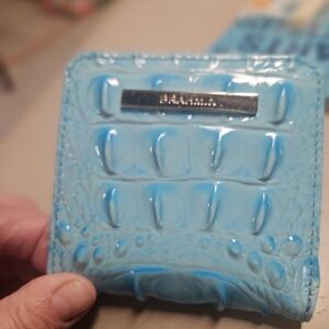 Brahmin Sky Blue Embossed Wallet